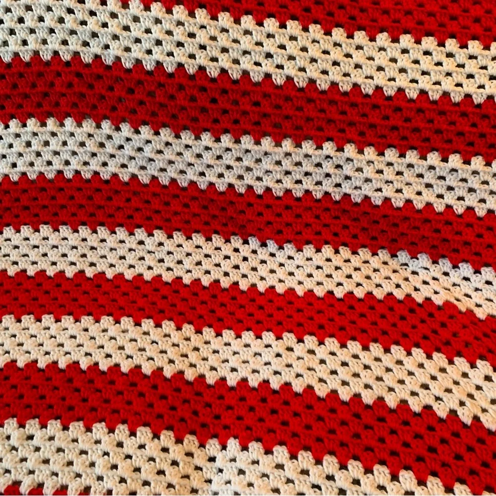 American Flag Afghan Blanket NEW Vintage Handmade Crochet